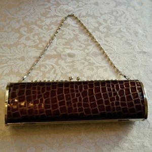 Alligator rhinestone evening bag